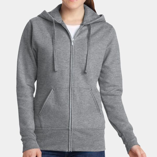 Ladies Core Fleece Full Zip Hooded Sweatshirt Thumbnail