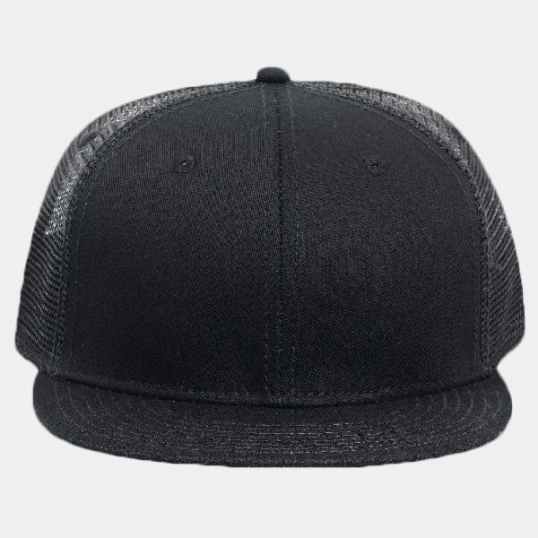 OTTO Superior Cotton Twill Round Flat Visor "OTTO SNAP" Six Panel Pro Style Mesh Back Trucker Snapback Hat Thumbnail